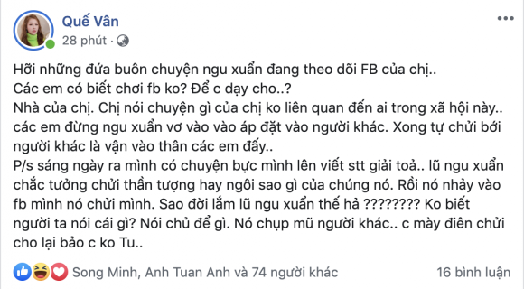 diễn viên Quế Vân, sao Việt